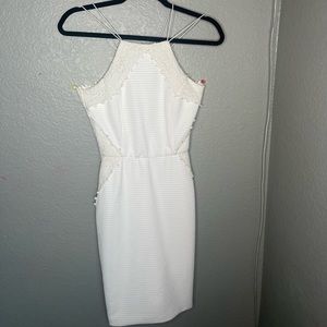 white bodycon dress